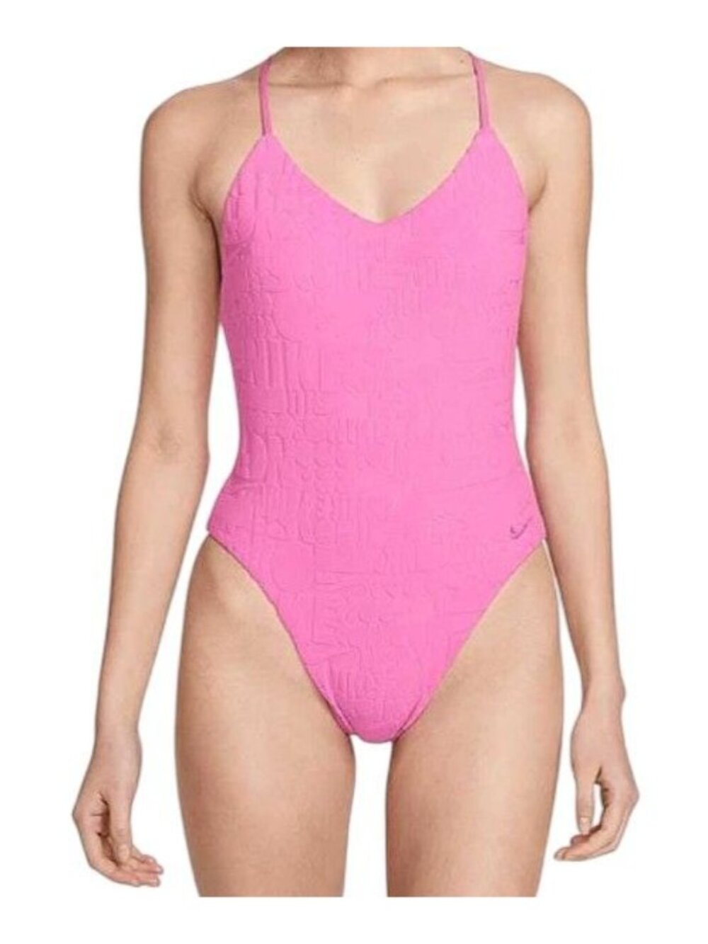 Nike Swim Pink Retro Flow T-Back One-Piece NESSE244-652 Women's M NEW with Tags - Picture 6 of 13